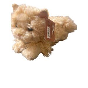 Vintage Aurora Miyoni Plush Apricot Persain Cat Stuffed Animal Toy Fluffy 10.5"